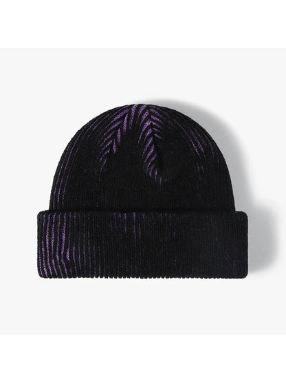 Haila - Contrast-Thread Ribbed Cuffed Knit Beanie