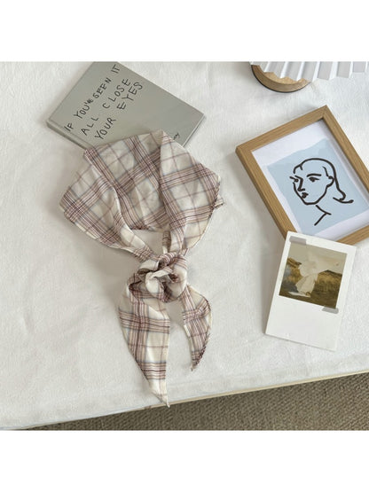Scarvii - Simple Plaid Pattern Fashion Scarf
