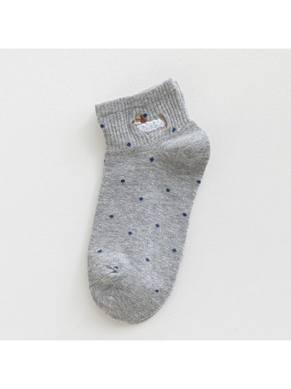 Rufia - Tiny Puppy Dot Pattern Ankle Socks product image 5