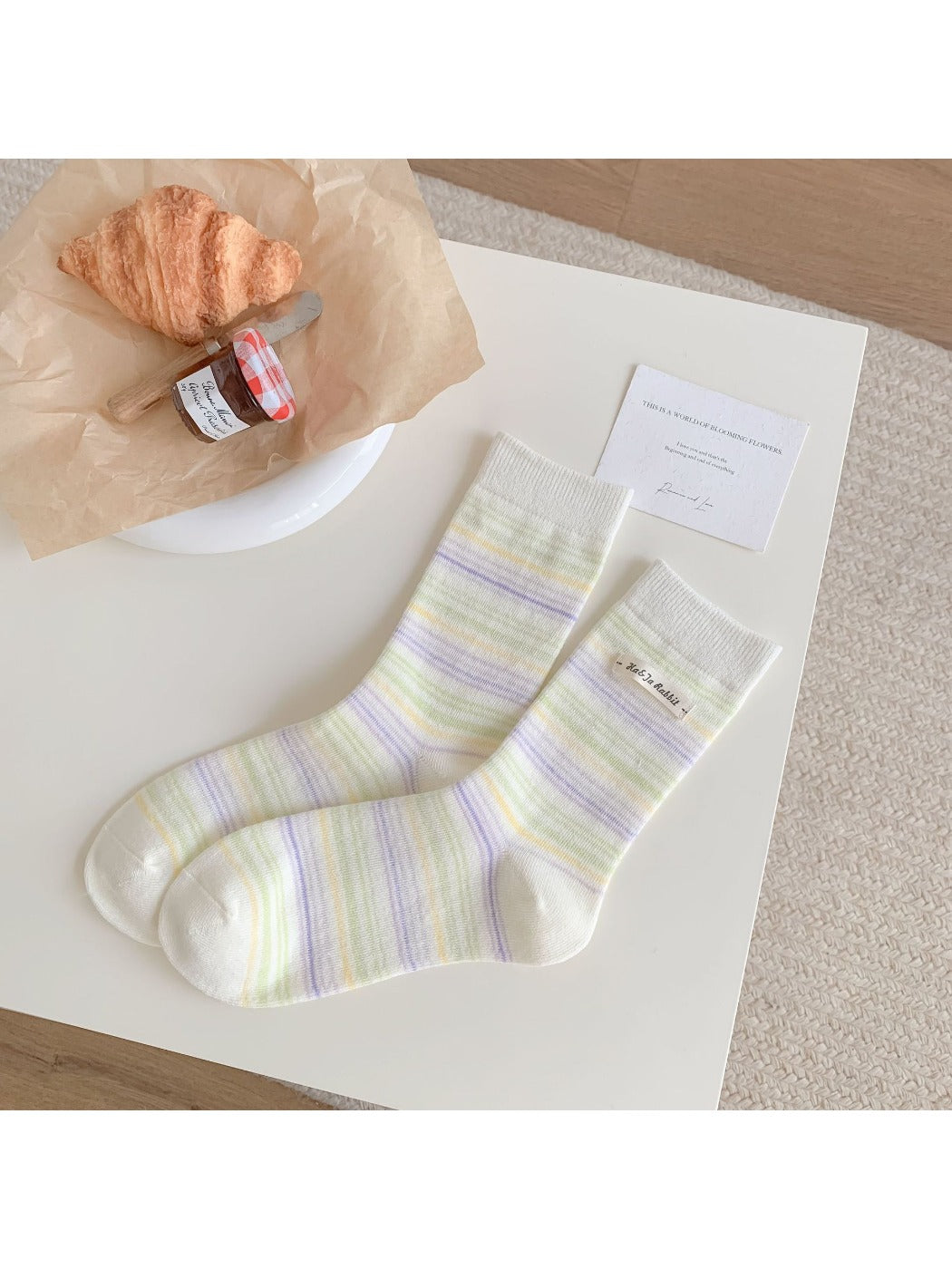 Rufia - Ice Cream Color Mid-Calf Socks
