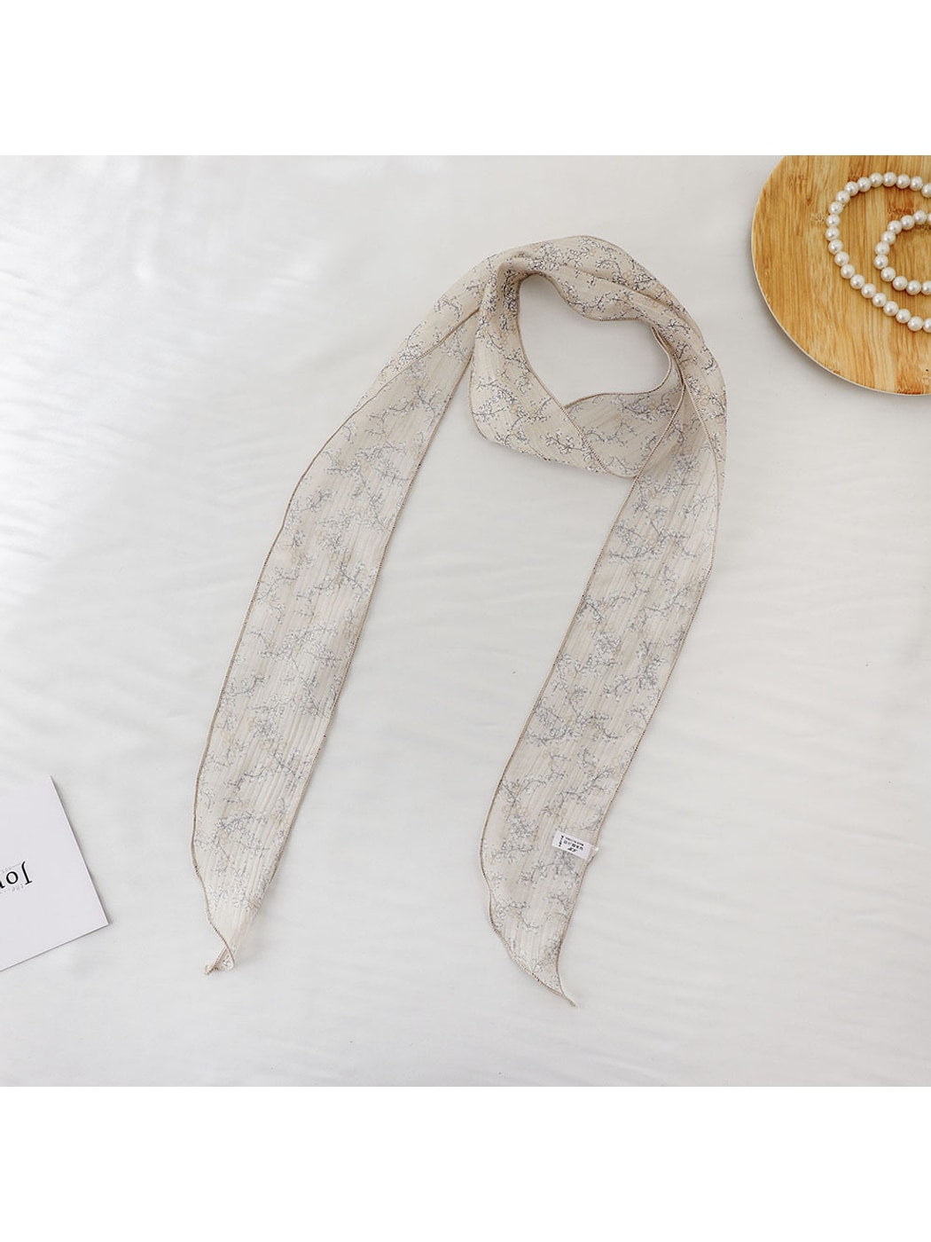 Scarvii - Fresh Floral Long Narrow Scarf