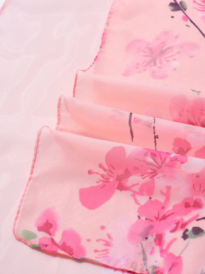 Scarvii - Spring Summer Soft Pastel Floral Scarf