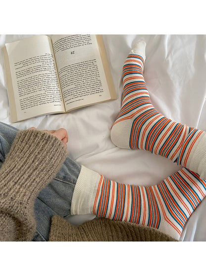 Rufia - Fine Stripe Knit Crew Socks