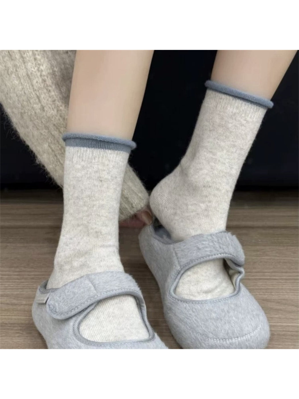 Rufia - Contrast Trim Crew Socks