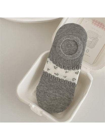 Rufia - Sweet Floral Patchwork Low Ankle Socks