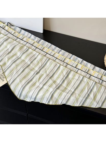 Scarvii - Muted Fine Stripe Triangle Bandana