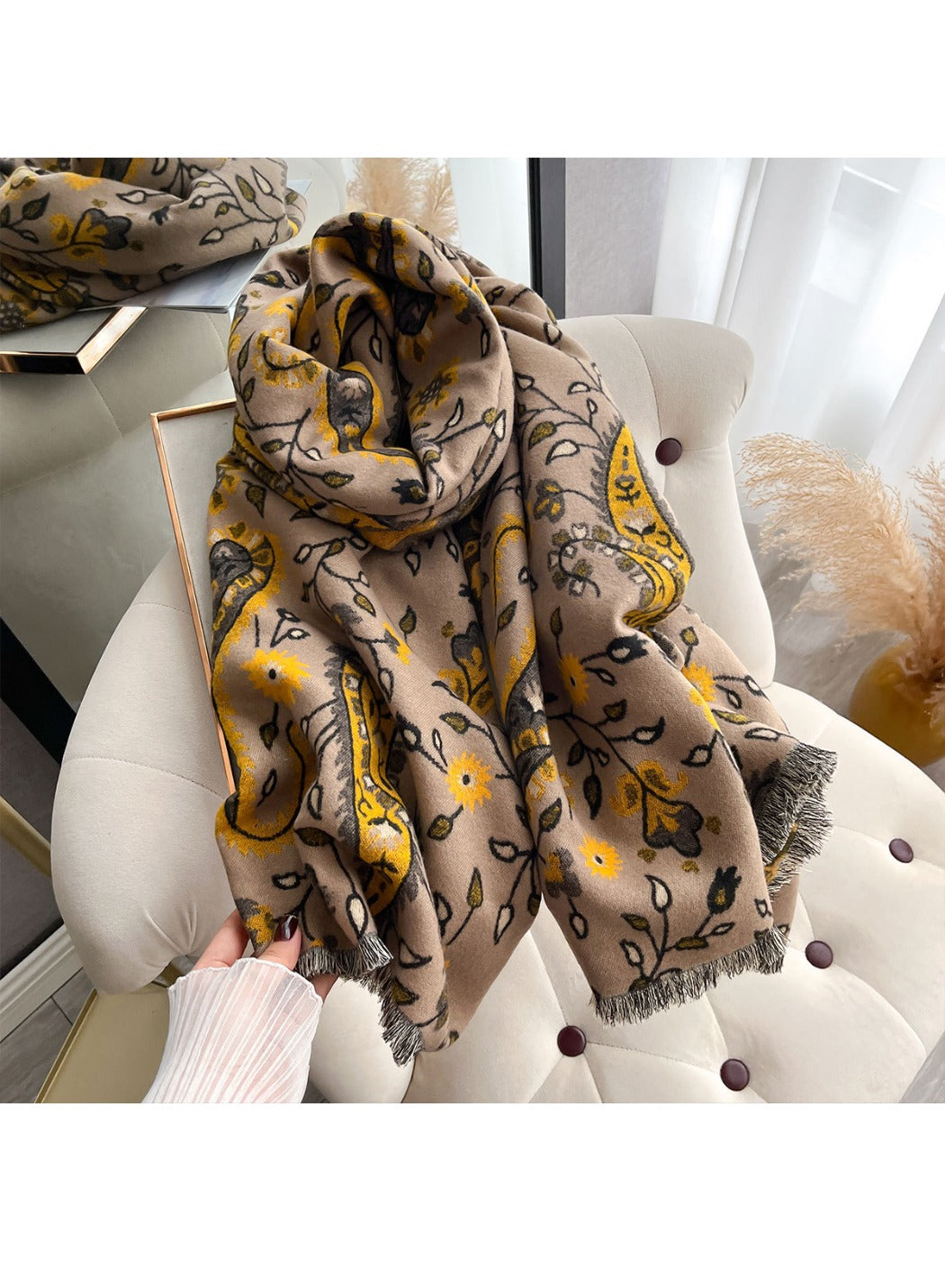 Scarvii - Double-Sided Paisley Print Scarf & Wrap