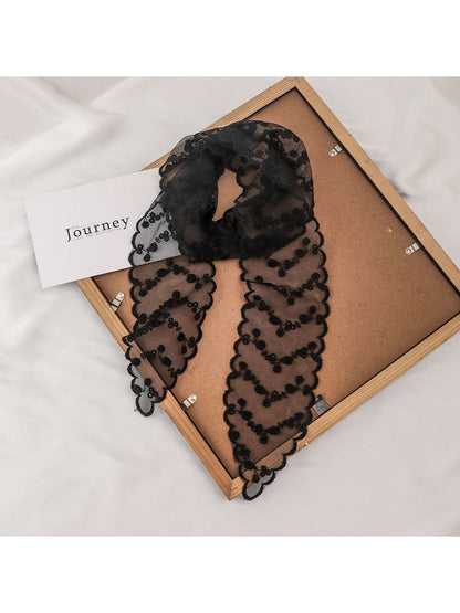 Scarvii - Polka Dot Lace Ribbon Headband