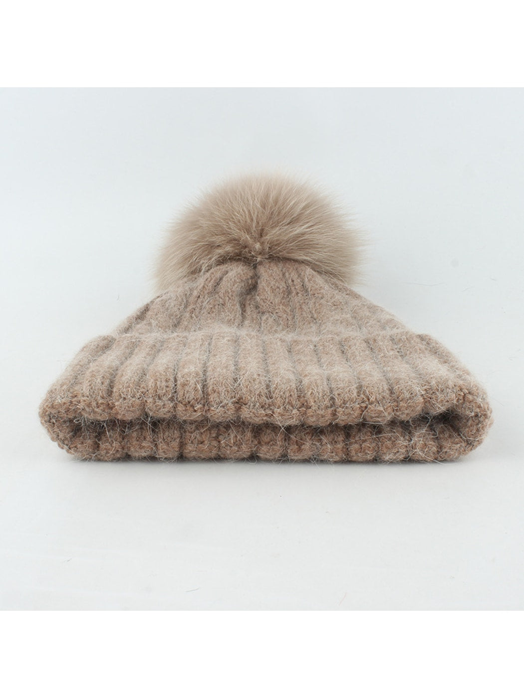 Haila - Ribbed Pom Pom Winter Knit Beanie