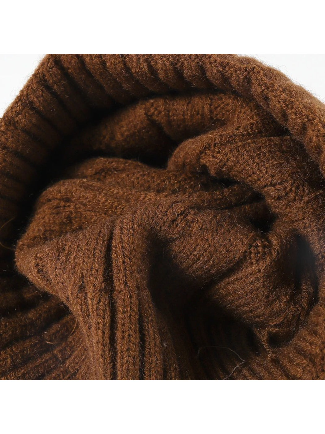Haila - Chevron Textured Cuffed Knit Beanie