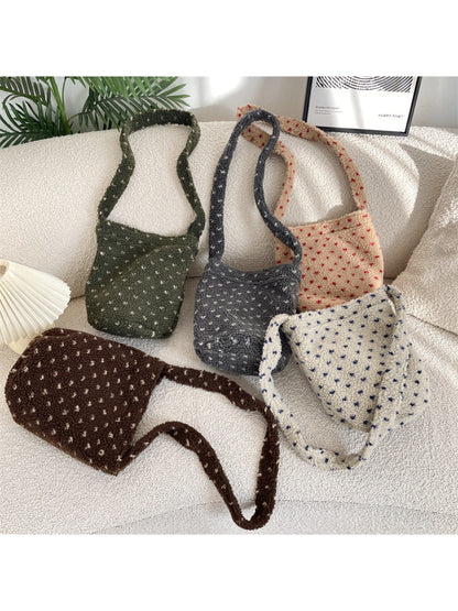 Cosbai – Soft Dot Pattern Shoulder Bag
