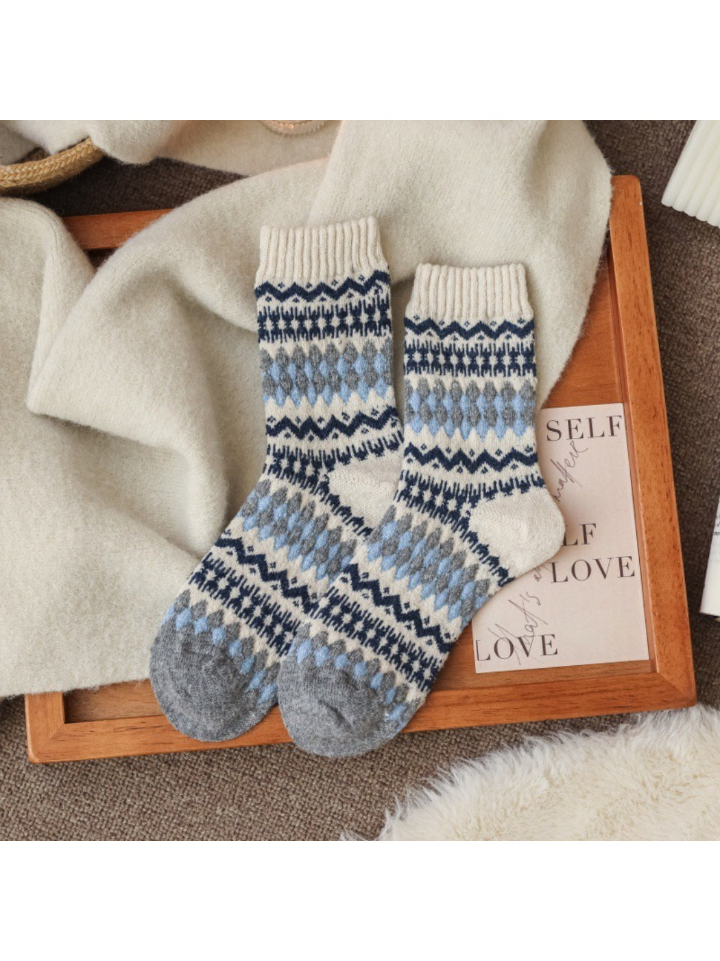 Rufia - Winter Heritage Knit Crew Socks