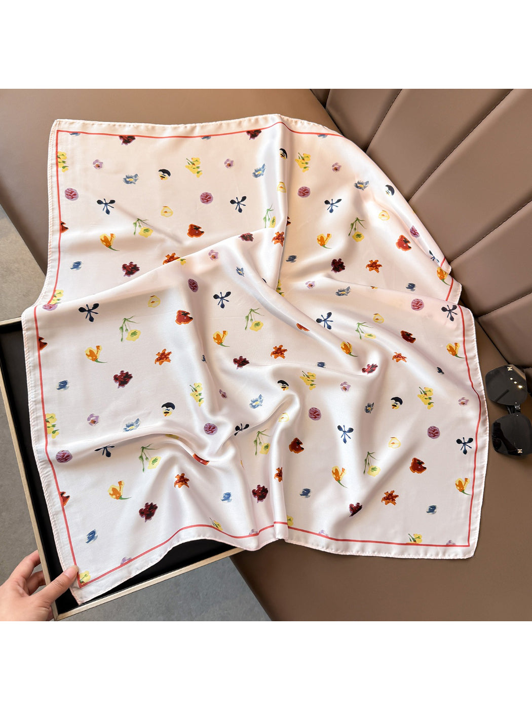Scarvii Scattered Floral Square Scarf