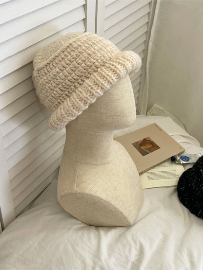 Haila - Textured Roll-Brim Knit Beanie