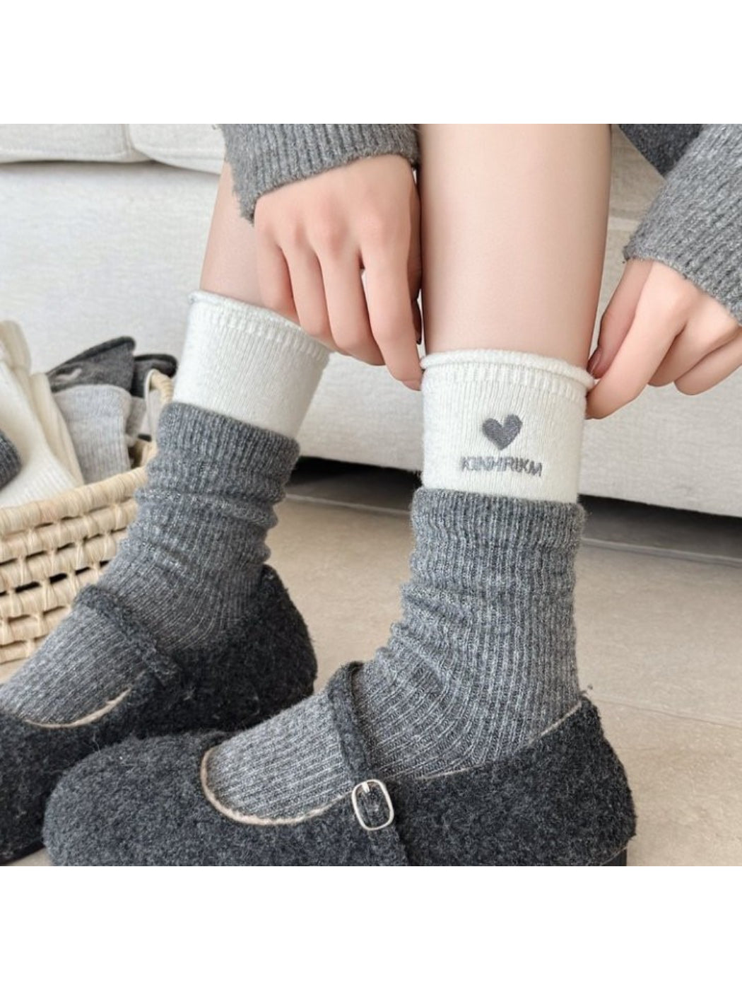 Rufia – Cozy Ribbed Crew Socks