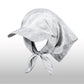 Side angle of Haila silver wire graffiti tie back turban hat showing wire details