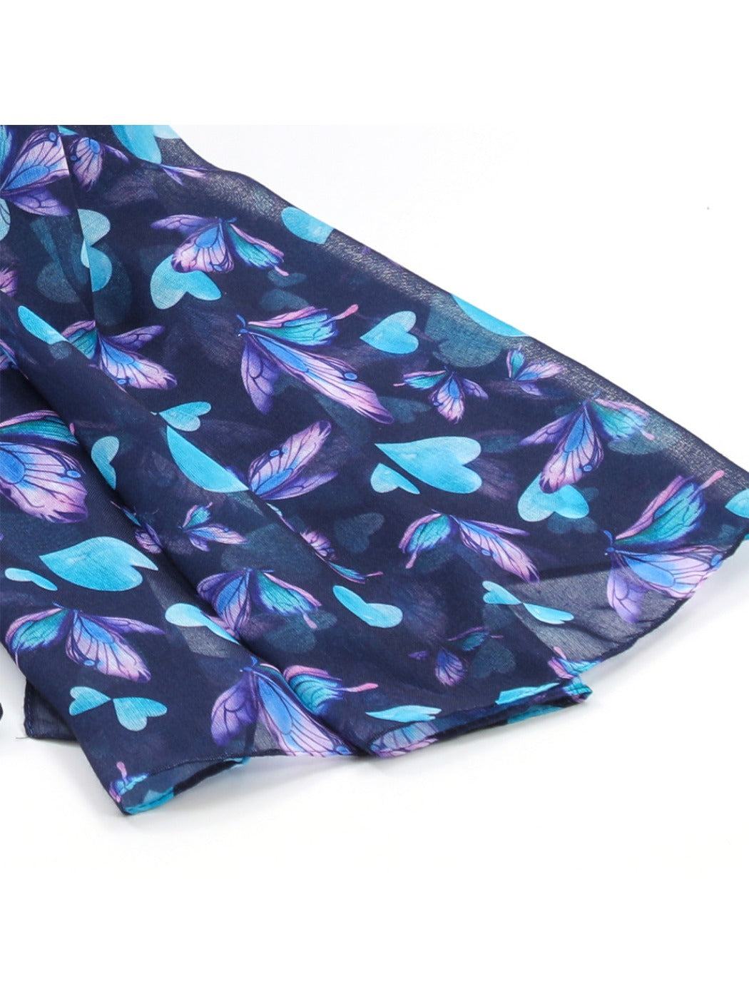 Scarvii - Blue Butterfly Print Scarf