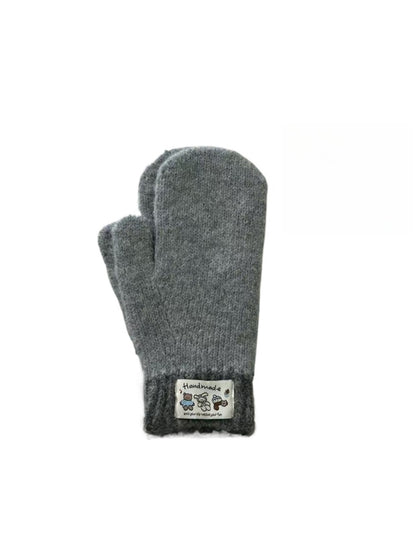 Gloving - Classic Color-Block Full-Cover Knitted Mittens