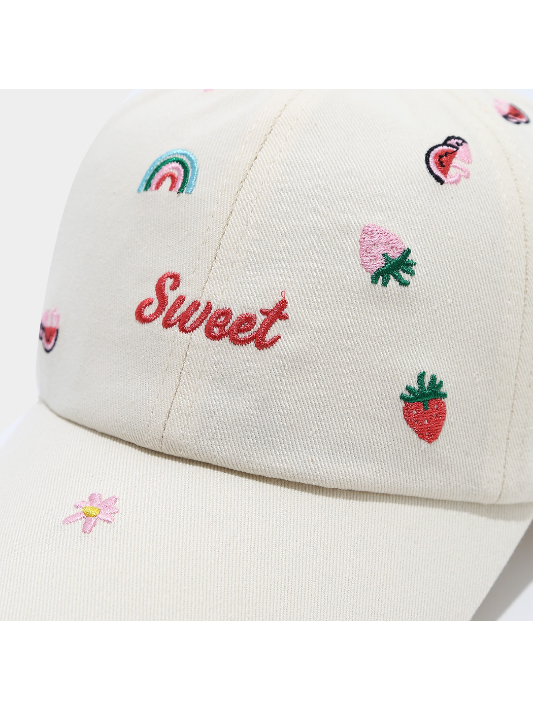 Haila - Fruit and Rainbow Embroidered Baseball Cap