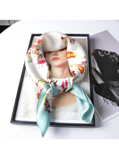 Scarvii - Pastel Garden Floral Square Scarf