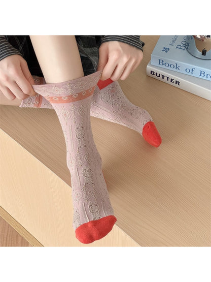 Rufia - Soft Vintage Jacquard Crew Socks