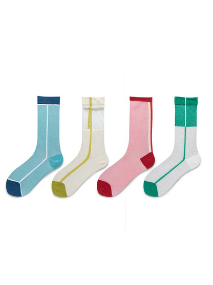 Rufia - Clean Line Sheer Crew Socks