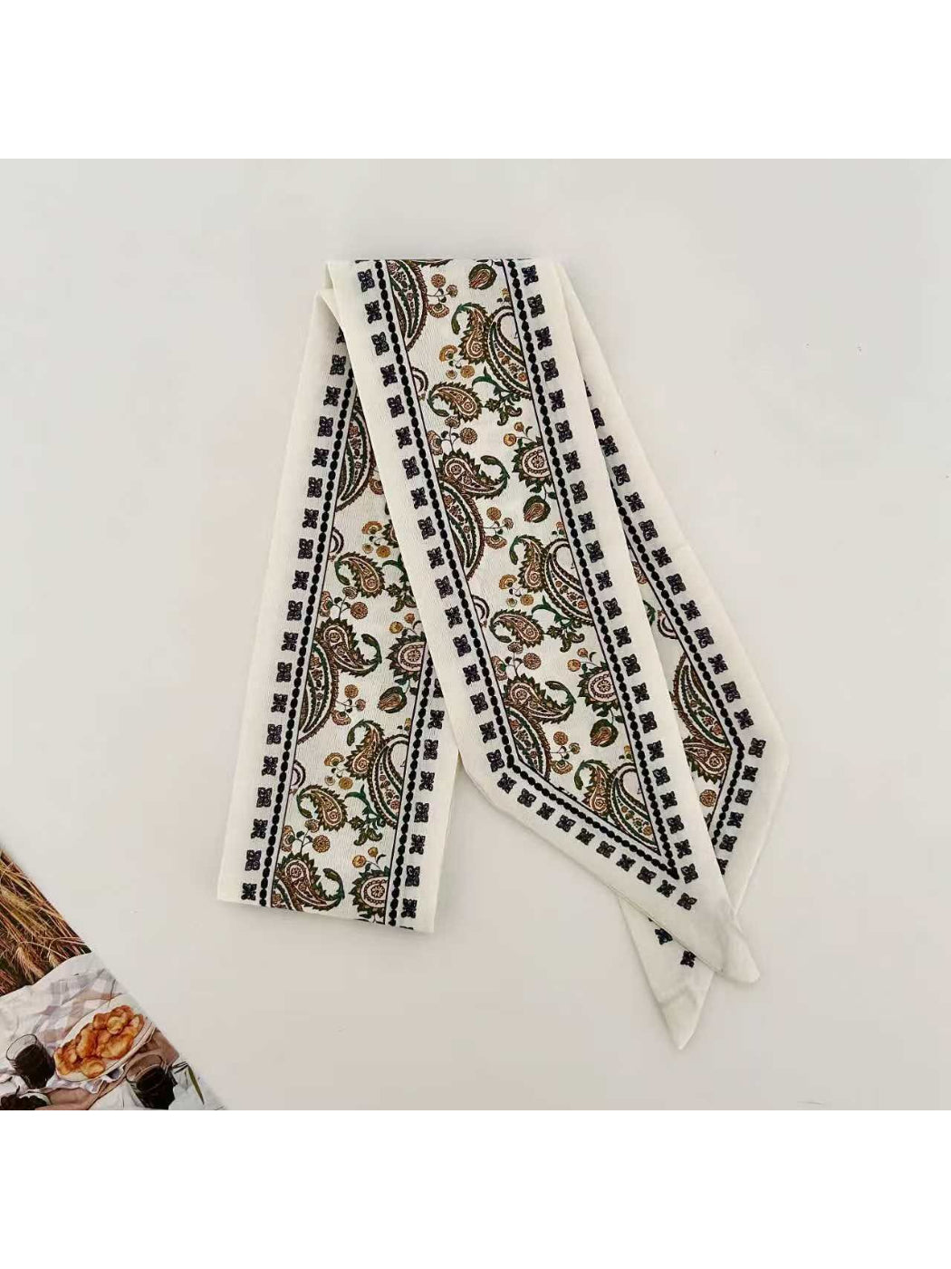 Scarvii Classic Paisley Skinny Scarf