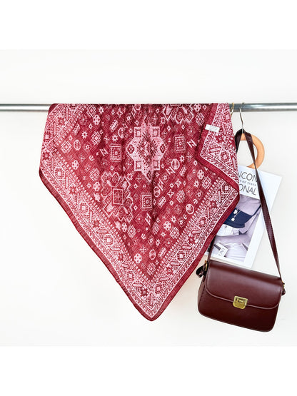 Scarvii - Retro Style Geometric Patterns Square Scarf