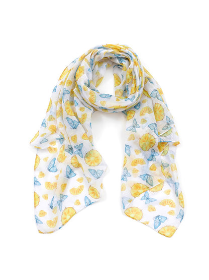 Scarvii - Butterfly Fruit Print Winter Scarf