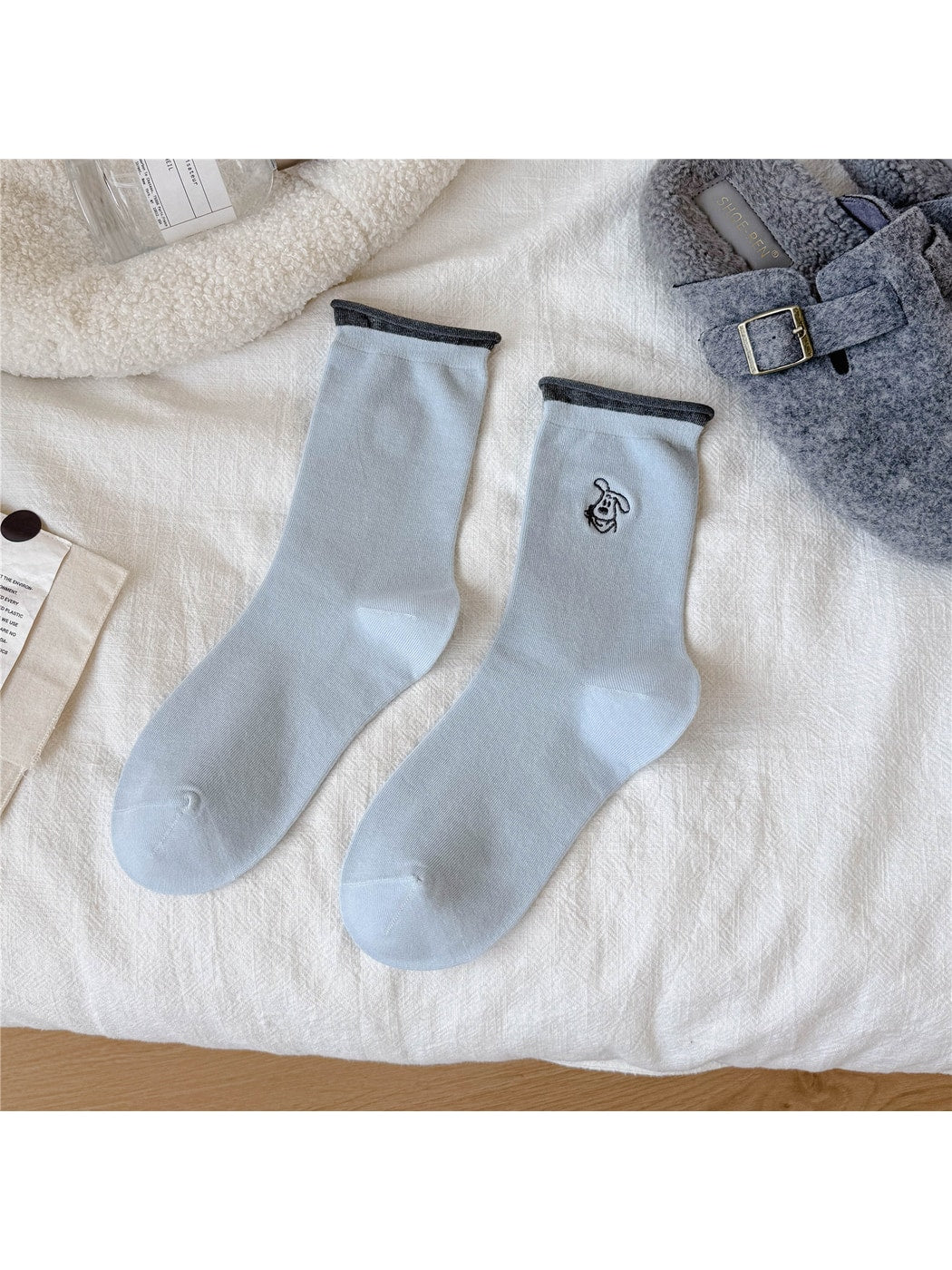 Rufia - Playful Motif Ruffle Crew Socks