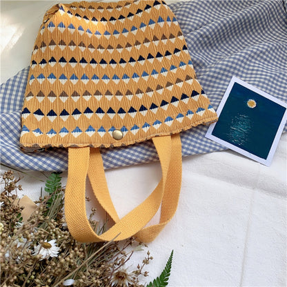 Cosbai - Floral, Geometric, Dots Cute Small Fabric Bag