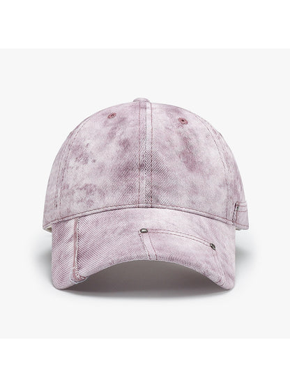 Haila - Adjustable Curved Brim Solid Color Baseball Cap