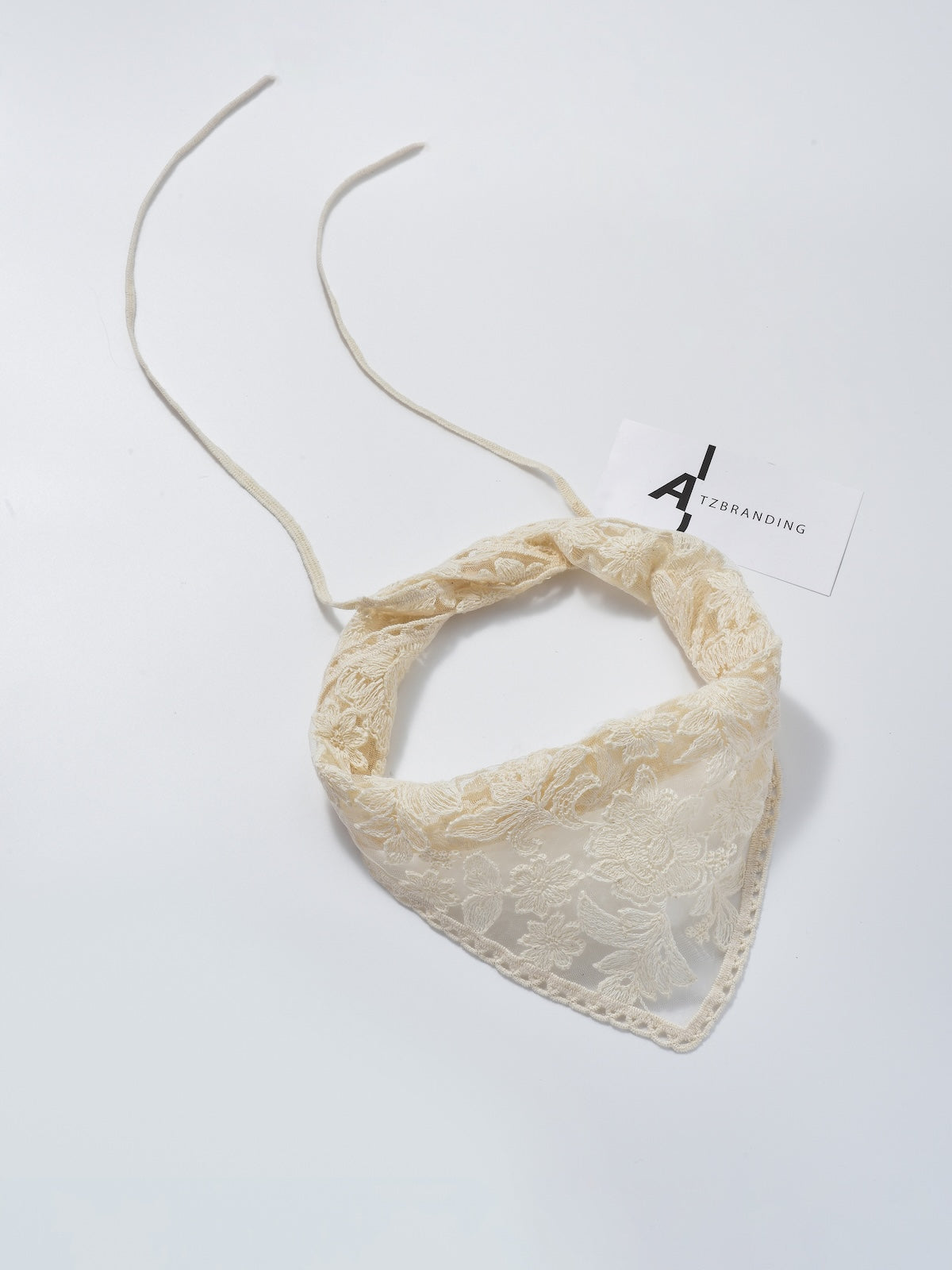 Scarvii - Summer Beige Lace Headscarf