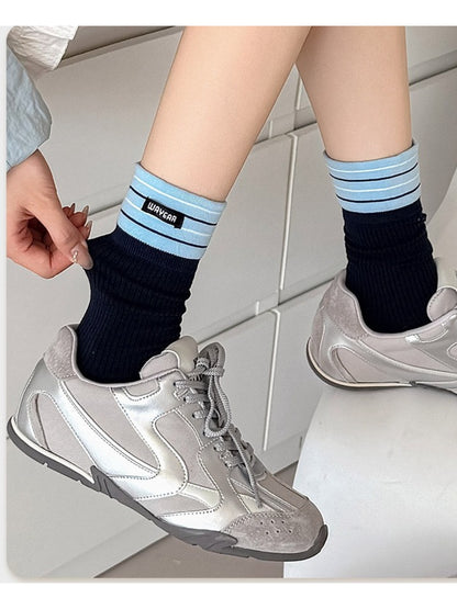 Rufia - Striped Cuff Crew Socks
