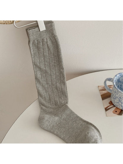 Rufia – Solid Color Long Slouch Socks