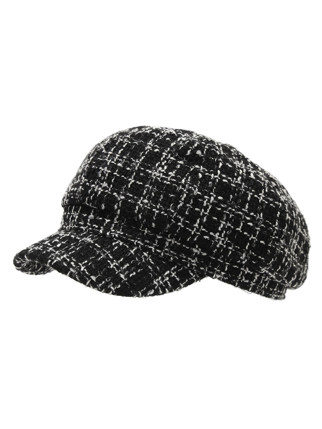Haila - Textured Tweed Newsboy Hat