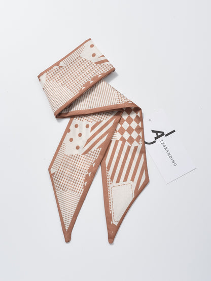 Scarvii Modern Pattern Mix Skinny Scarf