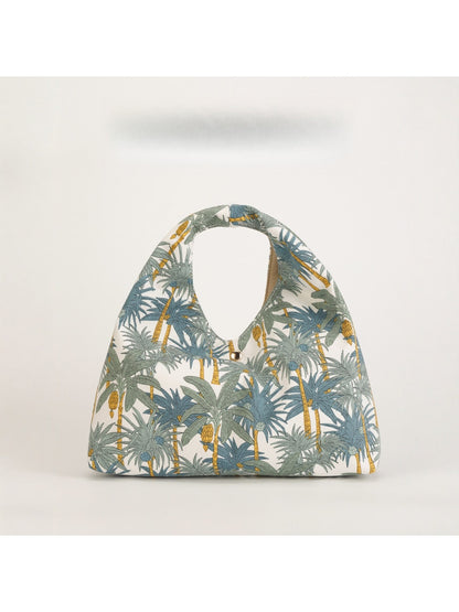 Cosbai - Fresh Floral Print Daily Handbag
