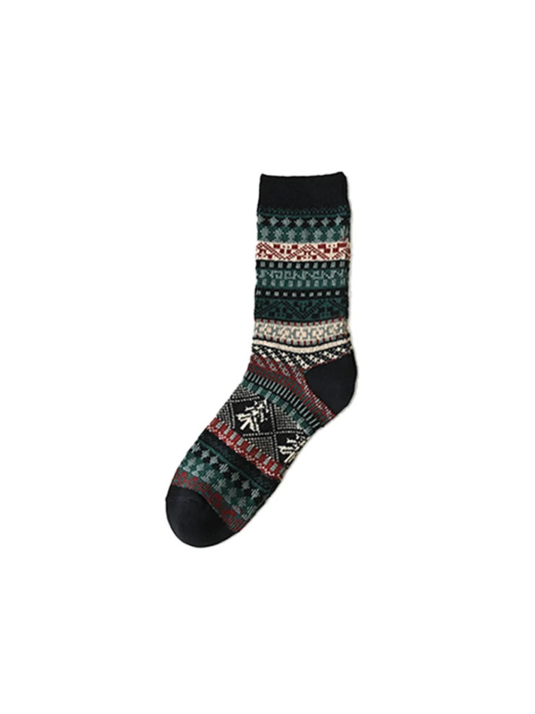 Rufia - Multicolor Geometric Crew Socks