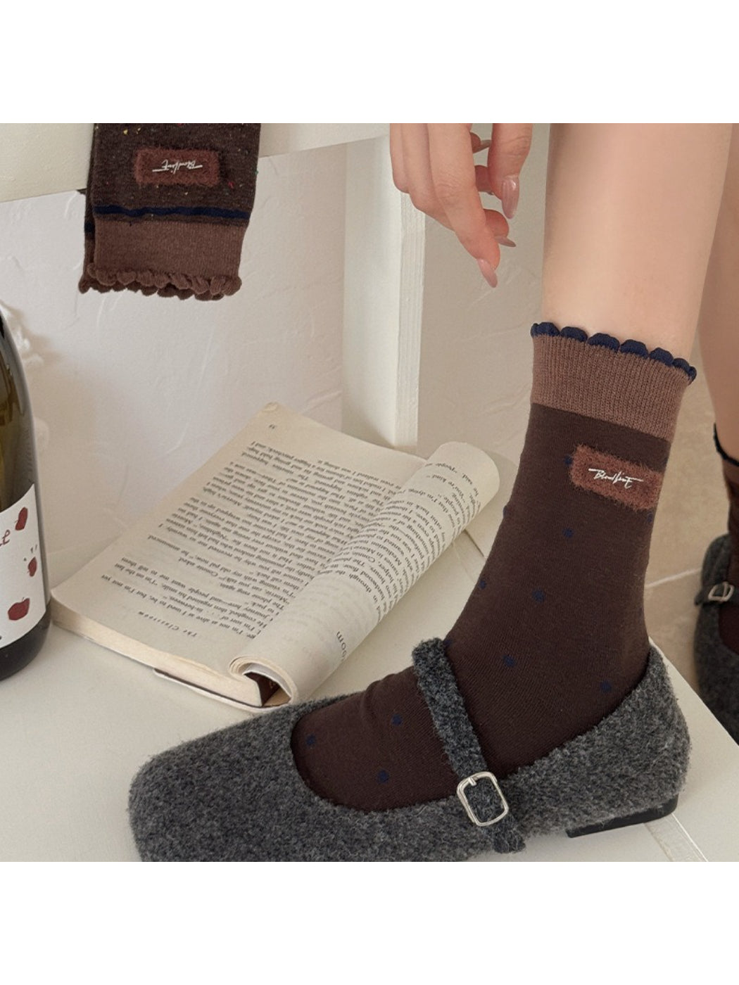Rufia - Retro Stripe Ribbed Crew Socks