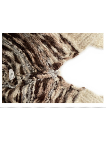 Haila - Bohemian Knitted Beanie with Earflaps & Tasseled Ties