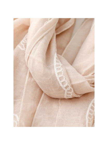 Scarvii - Elegant Scarf & Shawl with Rose Embroidered