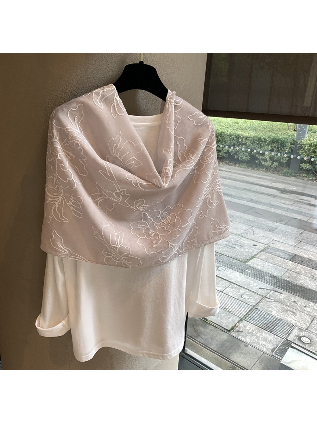 Scarvii - Outline Floral Long Layering Wrap Scarf