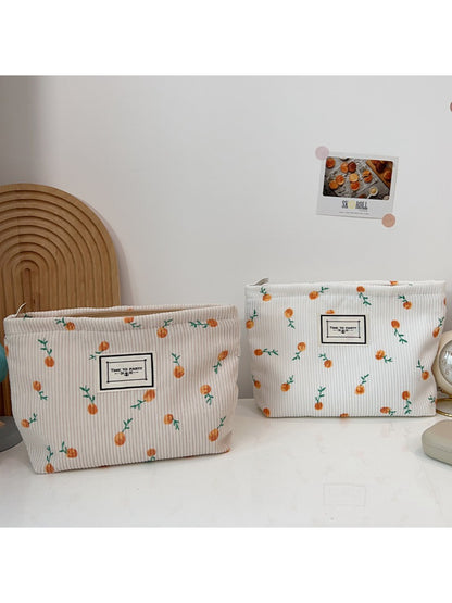 Cosbai - Citrus Corduroy Makeup Pouch