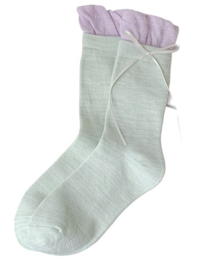 Rufia - Solid Cute Bow Quarter-Calf Socks – Sweet & Simple