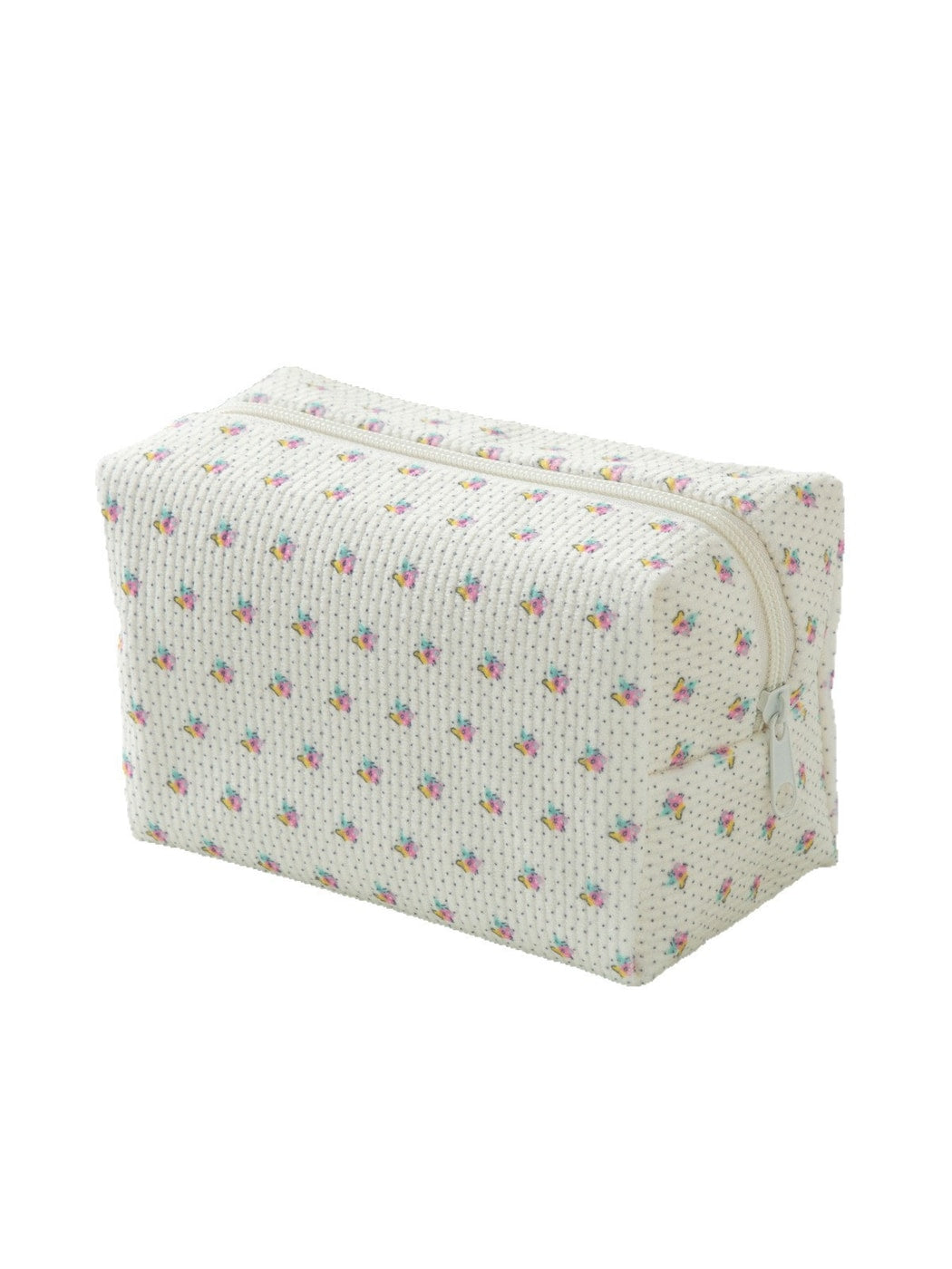 Cosbai - Floral Print Zipper Cosmetic Organizer Bag
