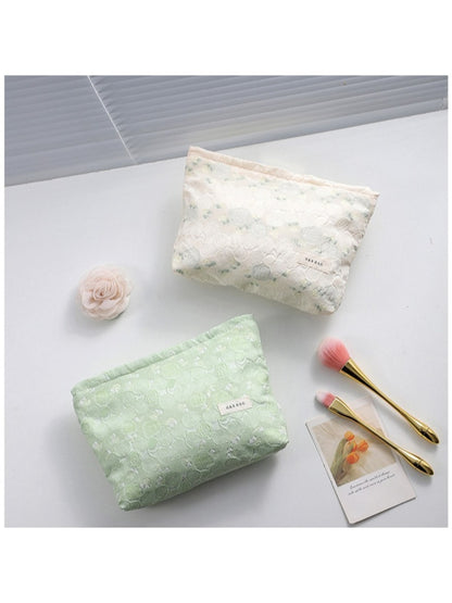 Cosbai Floral Jacquard Handheld Women s Makeup Bag product image