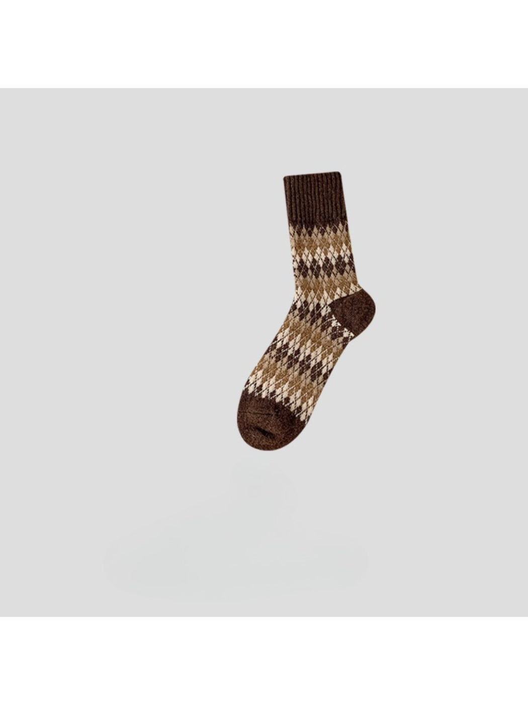 Rufia - Classic Argyle Knit Crew Socks