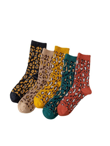 Rufia – Leopard Print Crew Socks