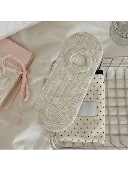 Rufia - Minimal Dotted Openwork Low Ankle Socks
